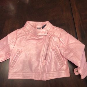 Baby girl faux leather jacket